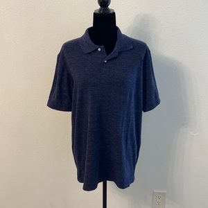 George Heather Dark Blue Polo Size Medium (38-40) 58% Cotton